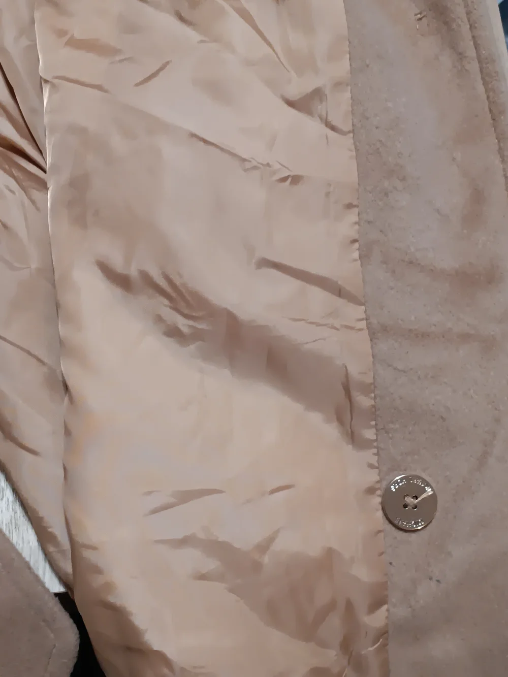 Michael Kors Taupe Belted Trench Coat With Shawl Hat